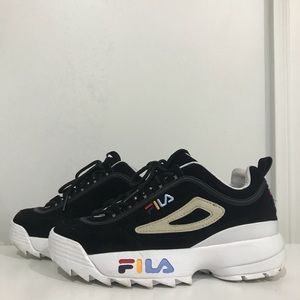 🔴SOLD🔴 Black Fila Disruptors 2 XO Barney’s NY